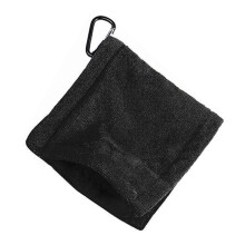 Serviette de avec Clips 5,5 X 5,5 Pouces Serviette de en Microfibre de Qualité Supérieure Accessoires de Nettoyage de Balle de Noir