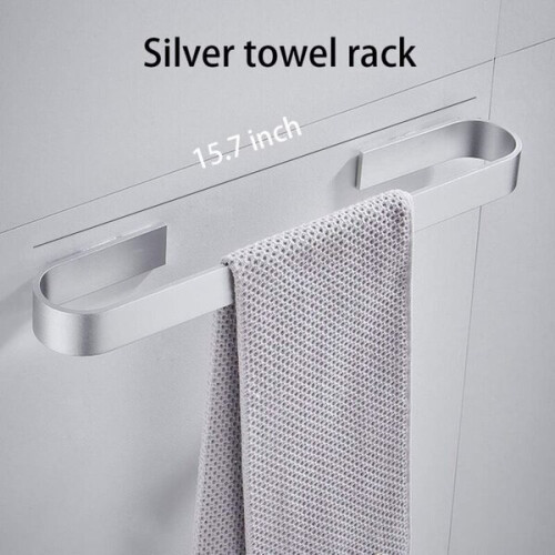 Porte-serviettes mural Amxcnoy (argent, 40 cm) 1