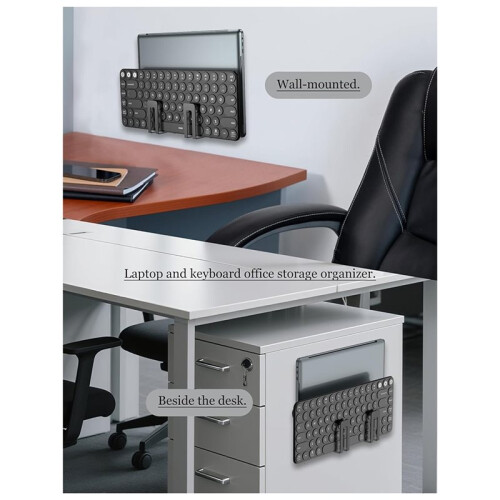 Universal Wall-Mounted Shelf for Laptops, Keyboards, Tablets, Routers, Modems, Cable Boxes, 22-Pound Capacity