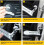 Ασημένιο πεντάλ πόρτας αυτοκινήτου, βοηθητικό με σφυρί ασφαλείας 5