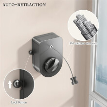 Retractable Clothesline Indoor,Non-Sagging Clothes Outdoors,13.7Ft Heavy Duty Clothesline with Telescopic