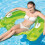 Aufblasbare Schwimmliege mit Getränkehaltern – blaues PVC 3