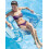 Aufblasbare Schwimmliege mit Getränkehaltern – blaues PVC 5