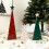 3 árboles Navidad madera rústica, centro mesa. 1