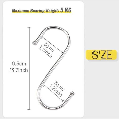 Amxcnoy 30 pezzi. Ganci a S per appendere, gancio a S da 9,5 cm 2