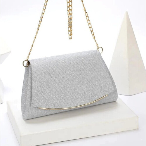 Damen-Schultertasche, silber 1