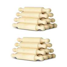 20X Wooden Rolling Pin 6 Inches Long Kitchen Baking Rolling Pin Small Wood Dough Roller for Children Fondant Pasta