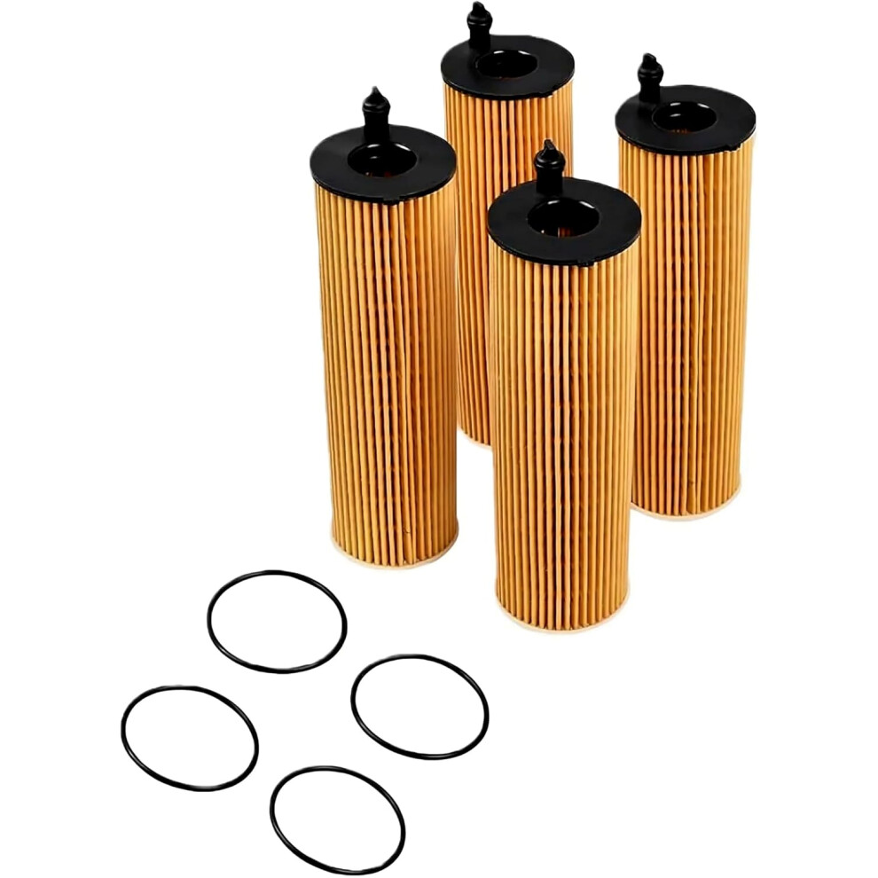A6541801100 4Pcs Engine Oil Filter Kit With Gasket - Compatible With Mercedes-Benz Sprinter 2500/3500/3500Xd 2023-2024, 5437706723585