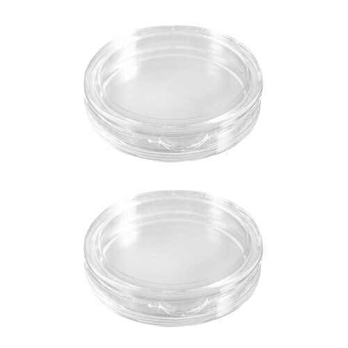 20 Pcs Small Round Transparent Plastic Coin Capsules Box 22mm