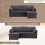 Multi-functional sofa bed with storage and pull-out bed, chaise longue interchangeable sofa bed, sectional sofa with storage seats, mod 4