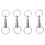 4 Pieces Removable Double Keychains Iron Nickel Double Detachable Keychain Double Keychain Rotating Ring Keychain 1