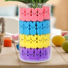 64 Pezzi decorazione pasqua coniglio spugna, riempitivo vaso, colori misti