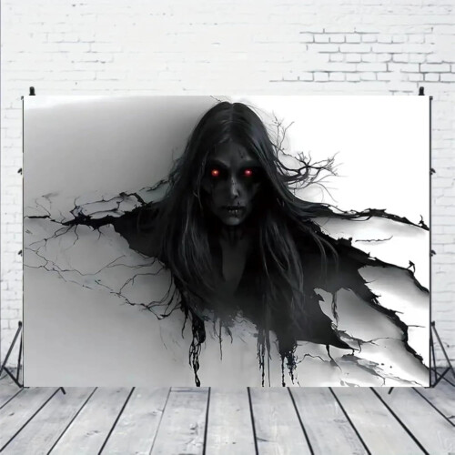 Halloween Terror Background Cloth, 3D Stereo Photo 1