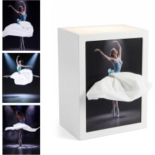 Porta-Lenços Bailarina com Luz Toque, Cobertura Dispenser 3 Ações