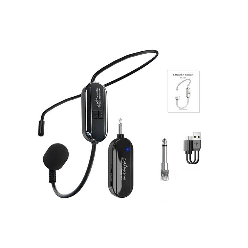 2.4G Wireless -Mounted Microphone Little Bee Teacher Amplifier Audio Microphone Condenser Headset-B 4711976231720