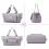 Große Reisetasche, modisch, XL, grau 3