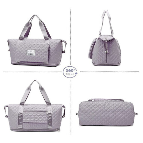 Große Reisetasche, modisch, XL, grau 2