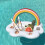 Φουσκωτή θήκη ποτού πισίνας Rainbow Cloud για μπανιέρα, πισίνα 2