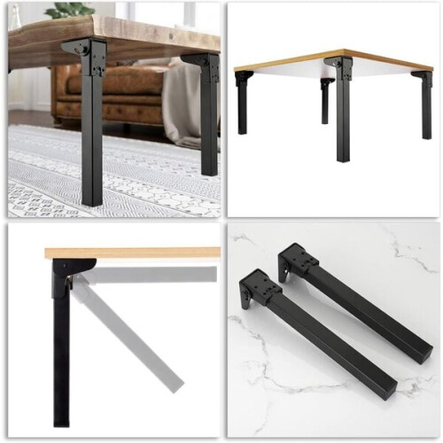 Pés de mesa dobráveis Amxcnoy de 30 cm (12 polegadas), com clipes de metal resistentes. 1