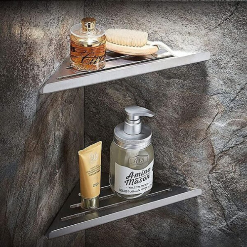 Amxcnoy 2-teiliges Badezimmer-Eckregal-Set - Eckregal 1