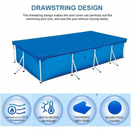 Cubierta para piscina Amxcnoy, cubierta protectora rectangular para piscina 1