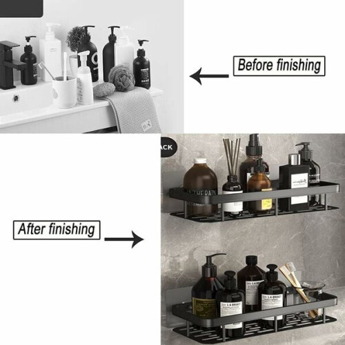 Support de douche Amxcnoy, support de douche sans perçage, support de salle de bain en aluminium 2