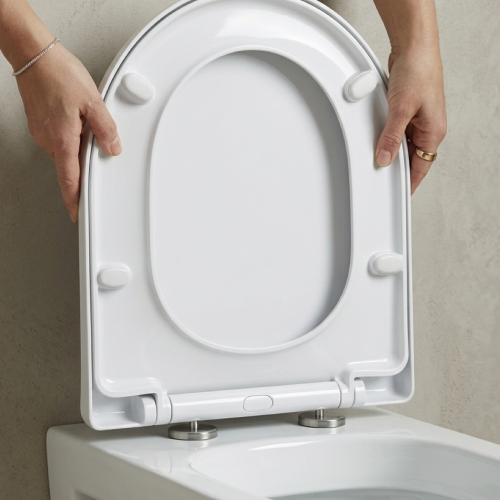 D Shape Quick Release Toilet Seat Soft Close 2