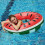 Inflatable watermelon pool float for adults, summer swimming 3