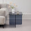 Tempered Grey Bent Glass SideTable, Transparent End Table, Sofa table 3