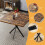 Square Dining Table, Mid Century Modern Square Dining Table for 4-6 Person, Coffee Table for Kitchen Dining Room, Office, Save Space 5