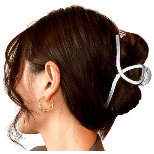 Pinza para el cabello E124, color plata 1