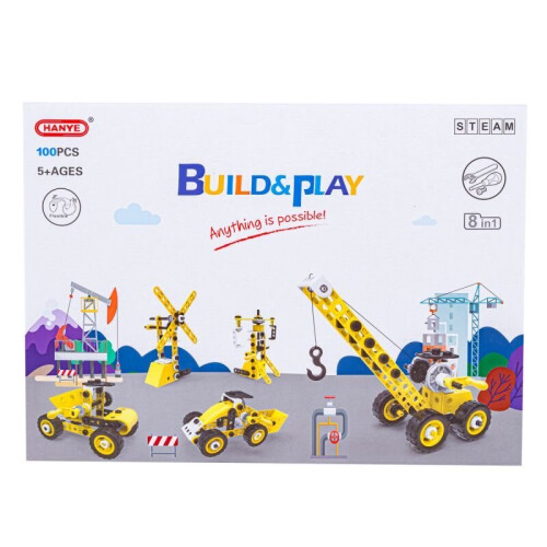 Constructeur de transport de construction 8 en 1, 100 pièces. 1