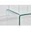 Tempered Clear Bent Glass SideTable, Transparent End Table, Sofa table 4