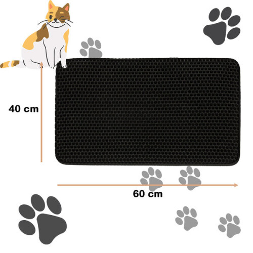 Litter box mat L89, black 1