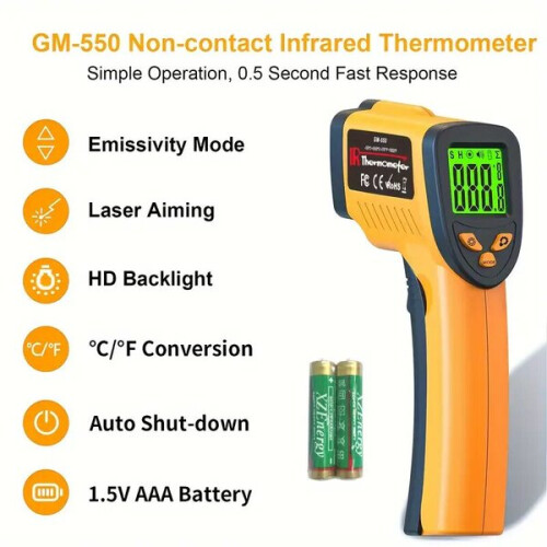Infrarot-Thermometer, gelb 1