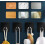 Adhesive bathroom hooks, 3pcs. E182 black 3