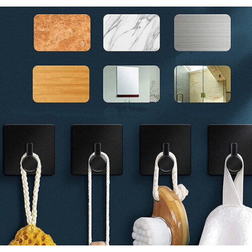 Adhesive bathroom hooks, 3pcs. E182 black 2
