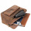 Echtleder-Herrenhandtasche R7, braun 4