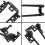 Amxcnoy Folding Table Leg Set, 47cm Long Black Clip St 2
