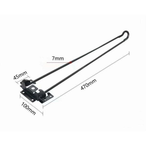 Amxcnoy Folding Table Leg Set, 47cm Long Black Clip St 2