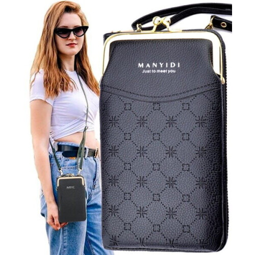 Damenhandtasche T129, schwarz 1