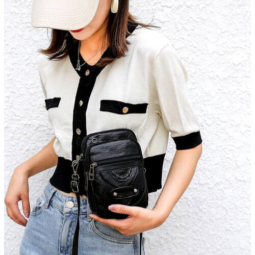 Damenhandtasche T114, schwarz 2