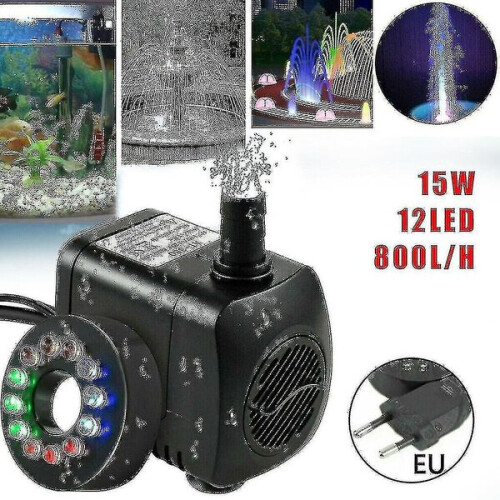 Pompe à eau submersible 15 W 800 l/h 12 LED 1