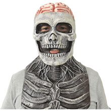 Máscara de Caveira com Mandíbula Móvel, Látex para Halloween