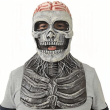 Máscara de Caveira Realista e Assustadora, Látex para Halloween