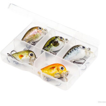 5-Pack Mini Panfish Crankbait - 1.8" 0.12oz Floating Micro Hard Lures for Trout Bass