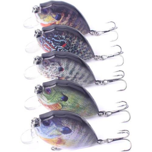 Leurres pêche crankbait, plongeur profond avec œil 3D
