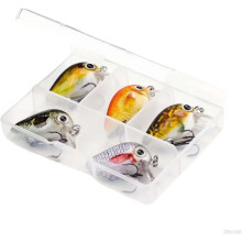 5-Pack Mini Panfish Crankbait - 1.8" 0.12oz Floating Micro Hard Lures for Trout Bass