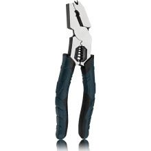 Heavy Duty Linesman Pliers with V-Shaped Head, 9-in-1 Wire Cutter Crimper Stripper