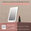 Miroir de maquillage de voyage rechargeable 3